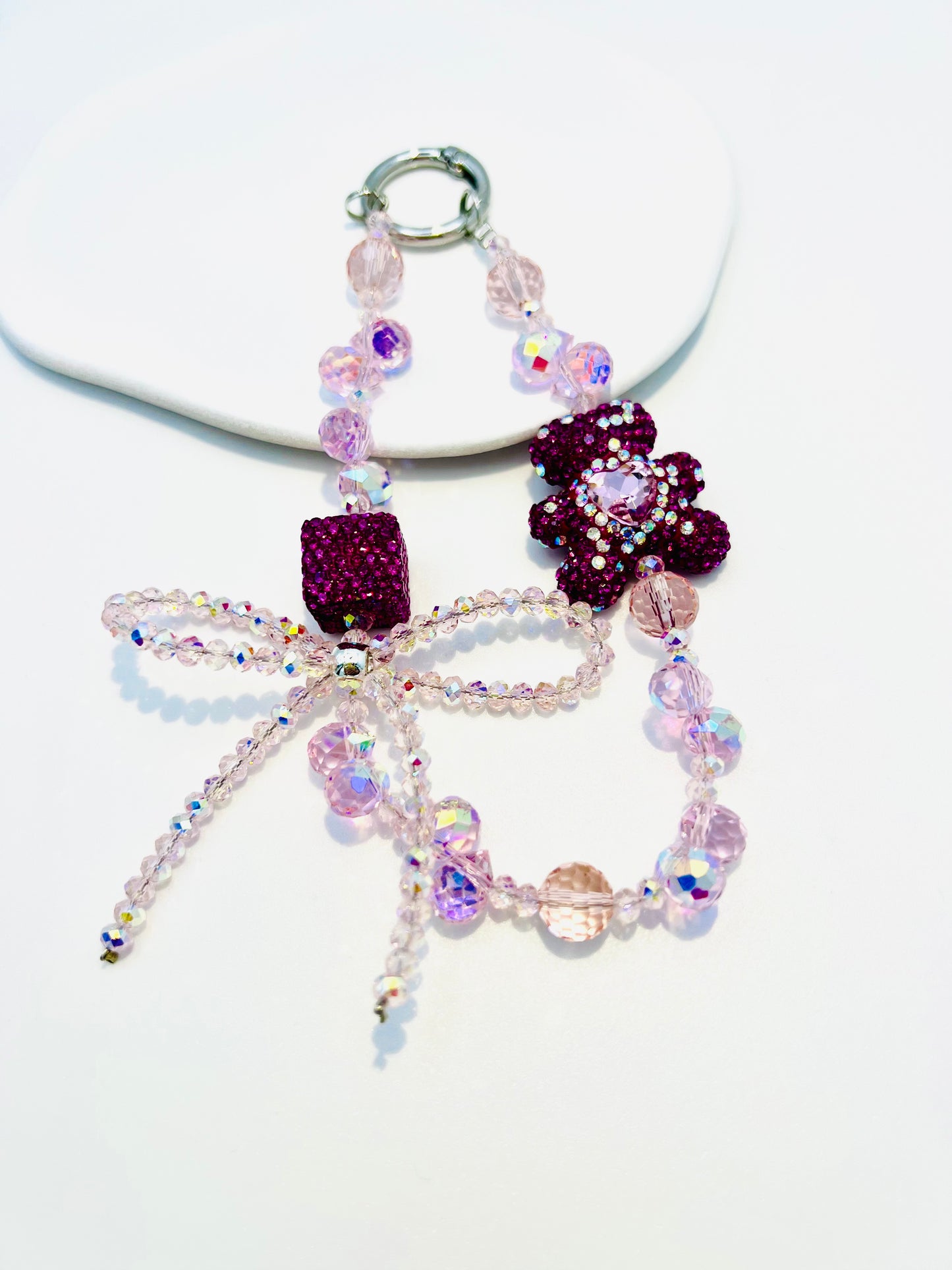 Phone Charm Crystal Teddy