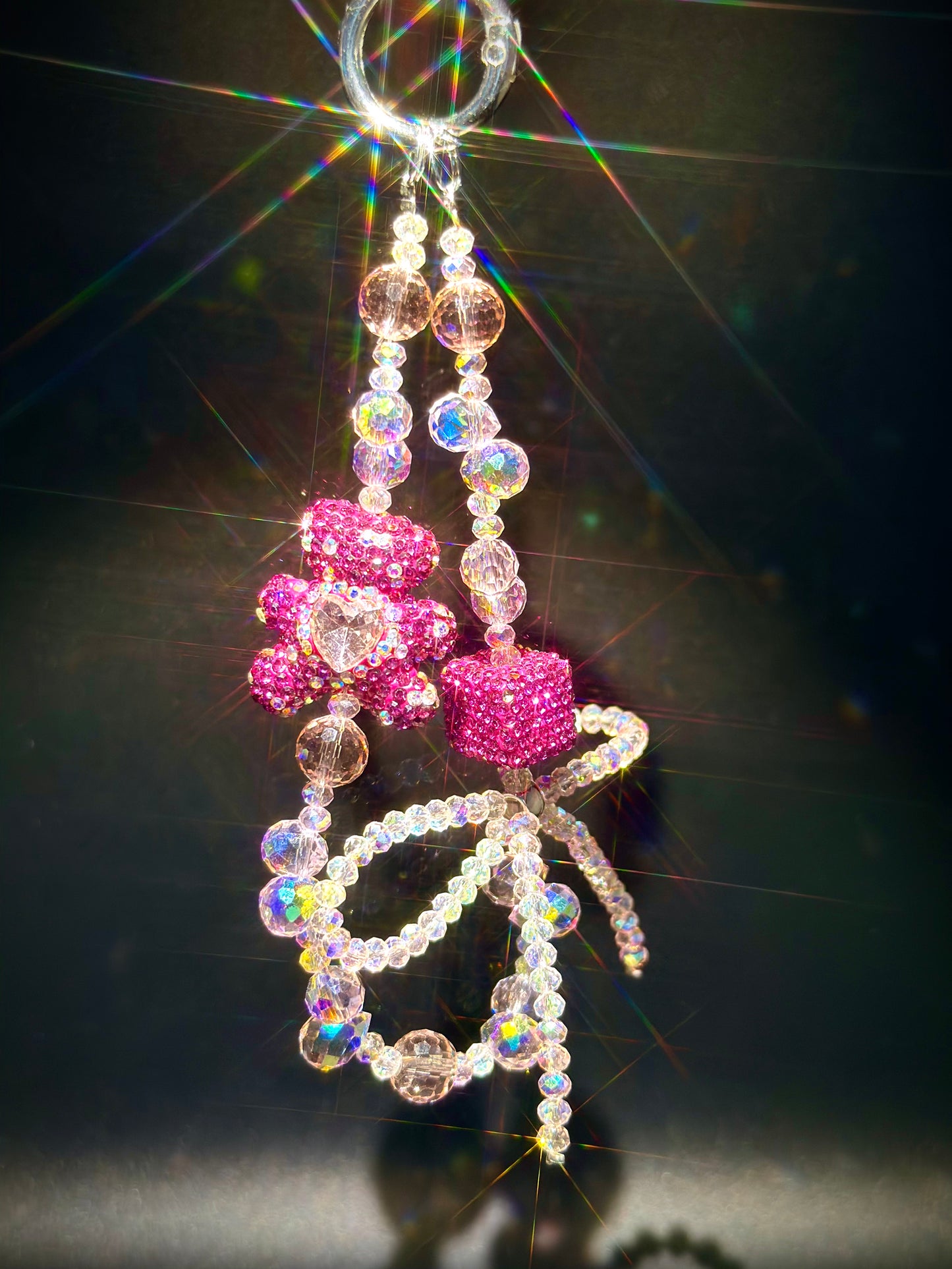 Phone Charm Crystal Teddy