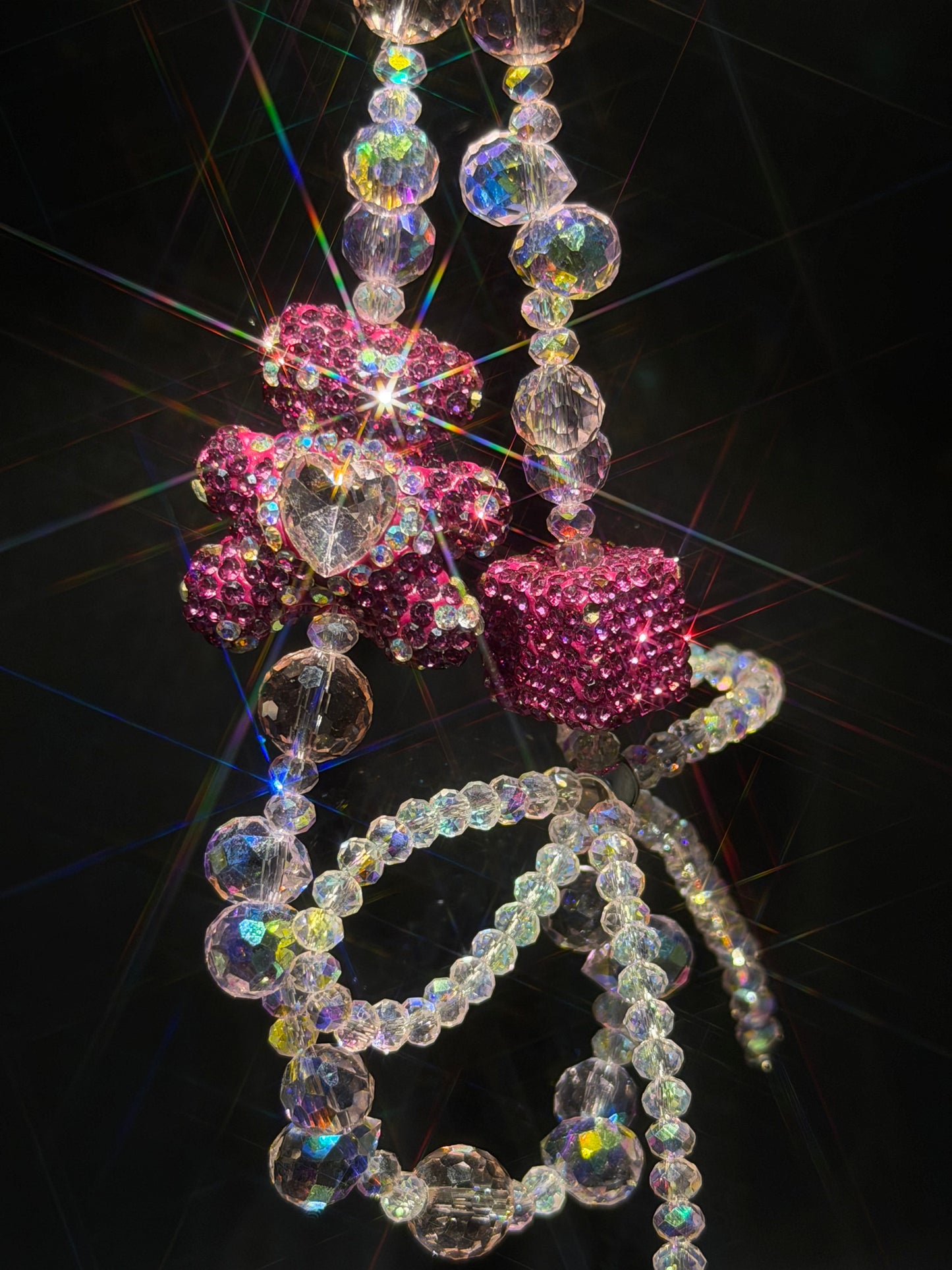 Phone Charm Crystal Teddy