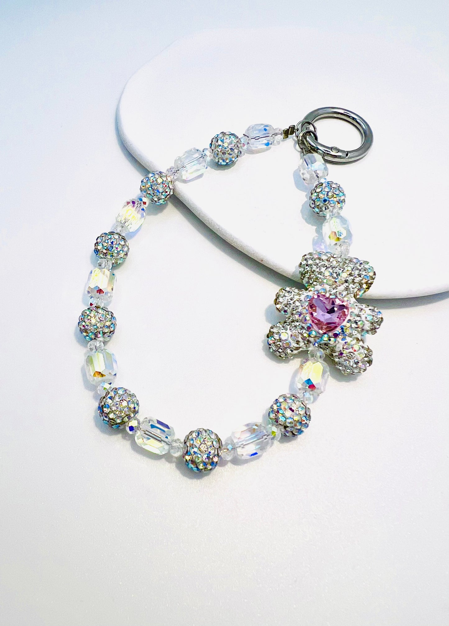 Phone Charm Diamond Teddy Glow