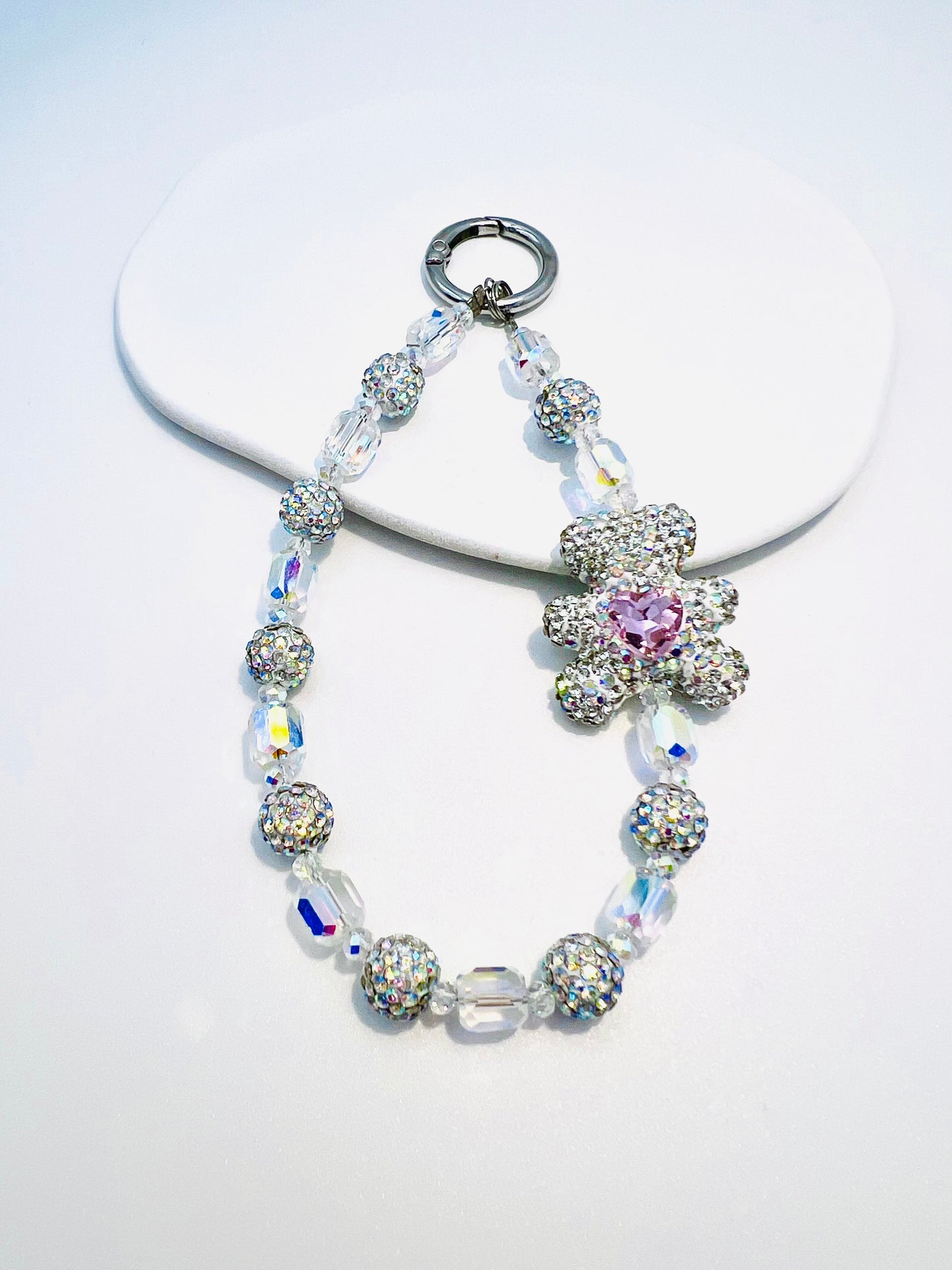 Phone Charm Diamond Teddy Glow