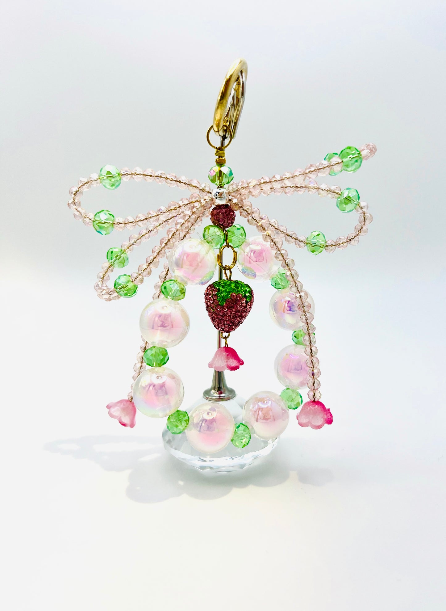 Phone Charm Crystal Strawberry short